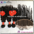 Großhandelspreis Menschliches Reines Haar 4 * 4 Malaysisches Reines Haar Lockiges Spitze-verschlussstück
